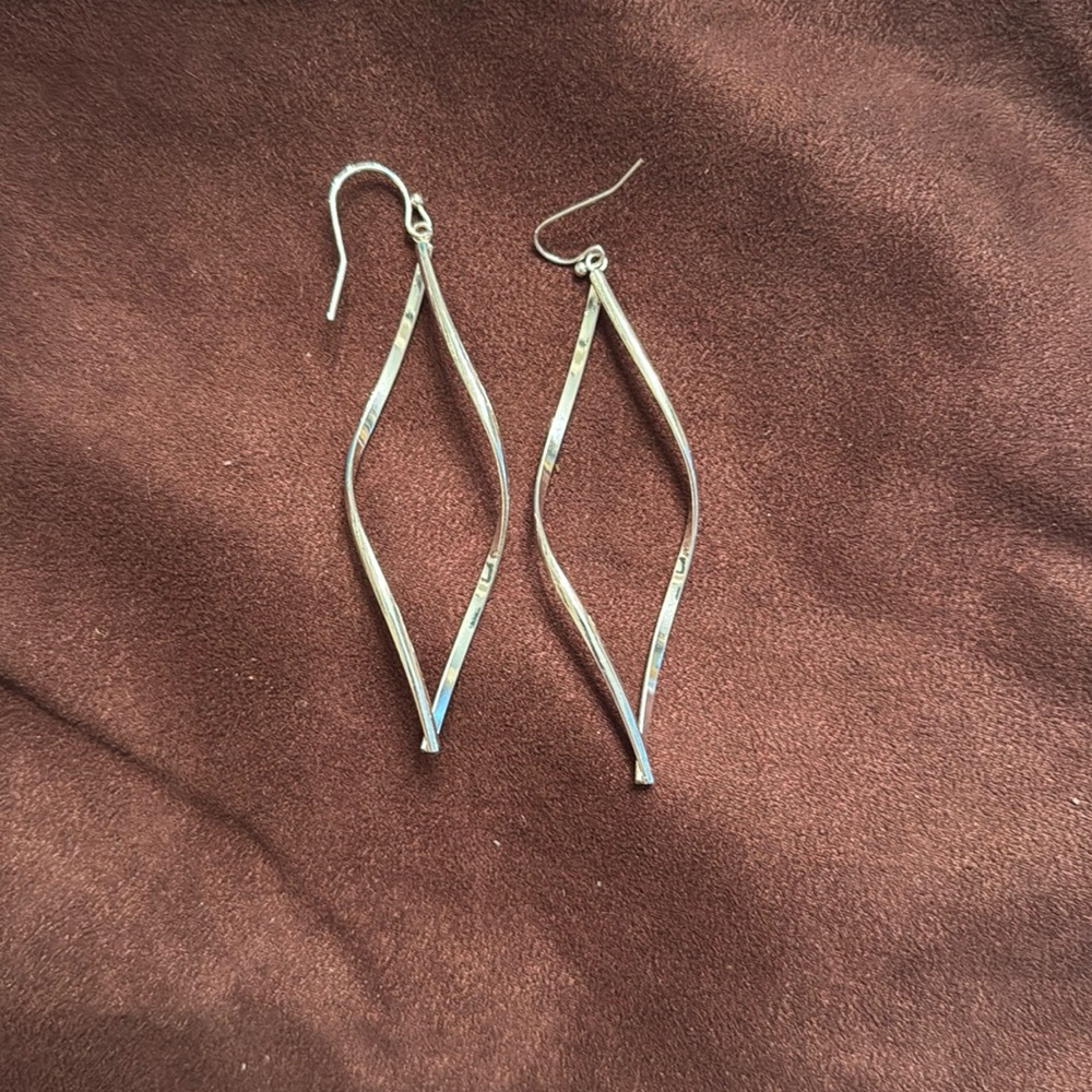 “M Style Lab” Silver  Earrings hook back